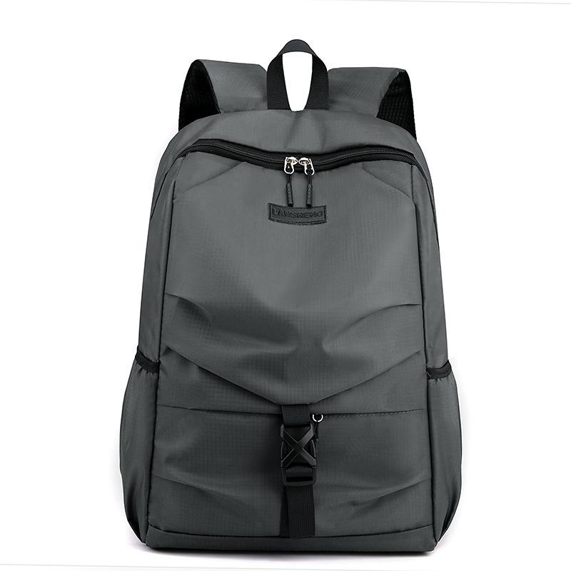 

Casual Backpack for Men s Simple Travel Backpack Waterproof and Lightweight Outdoor Street Trendy Computer Bag серый