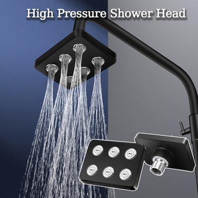Square High Pressure Shower Head Water Saving Rainfall Showerhead Top Spray Shower Head for Home Rotatable Bathroom Accessories
