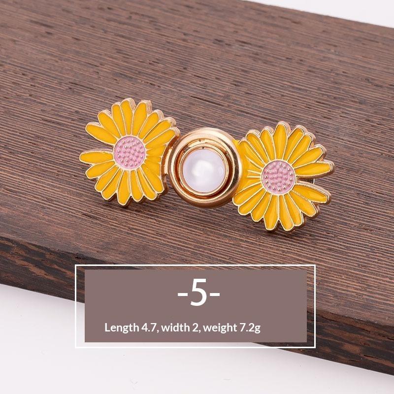 Various Cute Styles No Sew Waist Tightener Buttons Alloy Adjustable for Jeans Skirt Pants Waist Adjustment Accessory