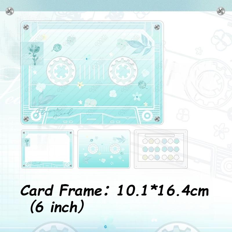 Floral Language Tape Series Acrylic Photo Frames for 3 Inch Anime Card Display Kpop Photocard Storage with Holder Wholesales New