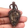 Macrame Thread Gemstone Handmade Jewelry 20-36''Ad Turtella Jasper Pendant