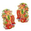 2024 Dragon Year Flocked Door Stickers 3D Cartoon Spring Festival Window Decals with Gold Foil Fu