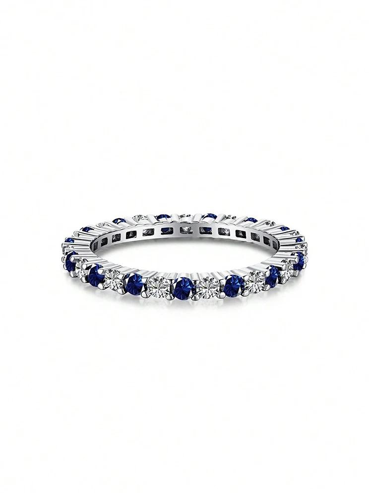 Copper 14mm Simplicity Fashion Full Zircon Stackable Plain Ring Ideal For Women Daily Party Personalized Fine Jewellery