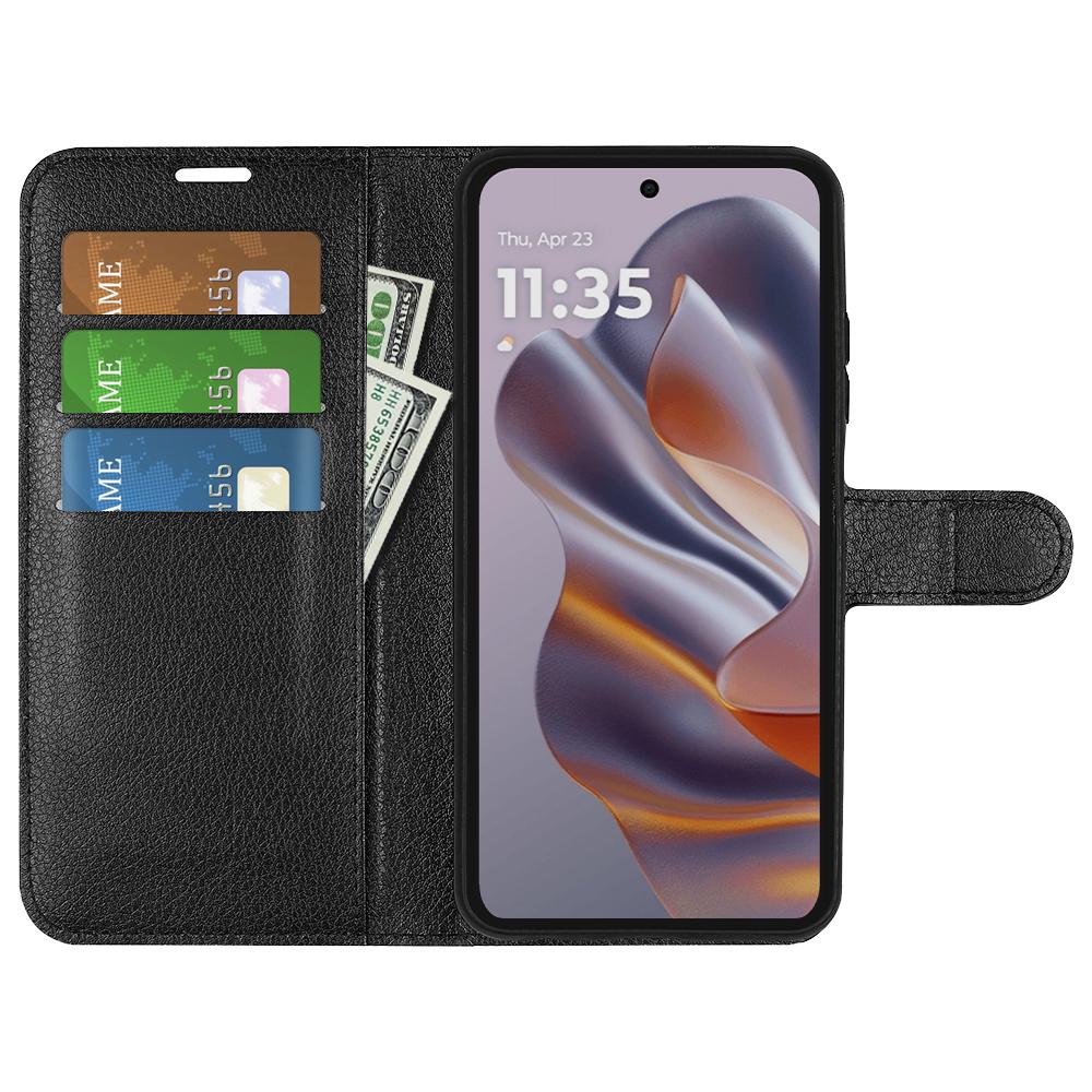 

Для Motorola Edge 50 Neo 5G/Moto S50 5G/Thinkphone 25 5G Чохол Шкіряний Гаманець Чохол для Телефону з Текстурою Лічі Ударостійкий Pink