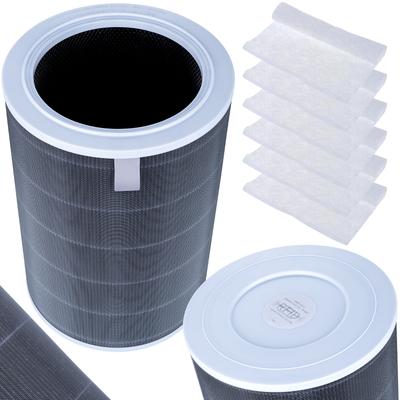 Sada Xiaomi Čistička vzduchu | Šedý HEPA filtr 360° s RFID čipem + 6x Ochranná bavlna G4 | Pro 2 / 2S / 2C / 2H / 3H / 3C / Pro / Max