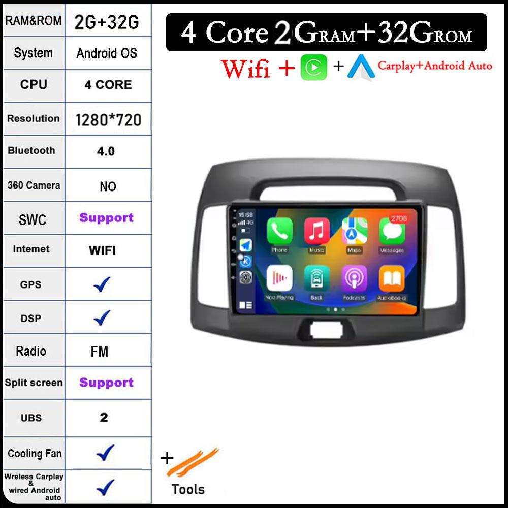 

Android 14 для Hyundai Elantra 4 HD 2006-2012 Автомобильное радио Видео Мультимедиа QLED Навигация GPS IPS 4G Wifi Стерео Экран Авто