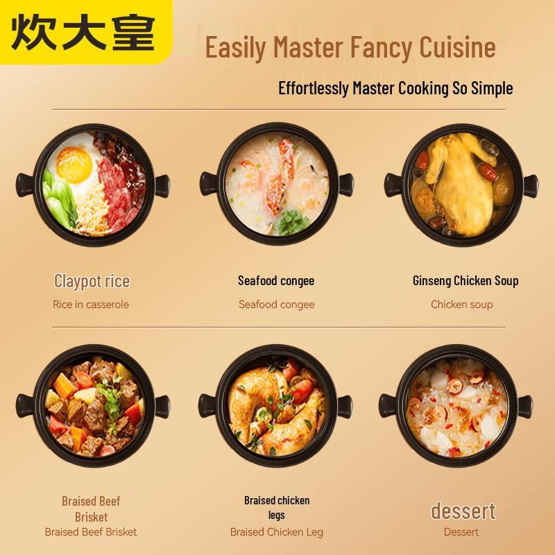 COOKER KING High-Temperature Ceramic Stew Pot