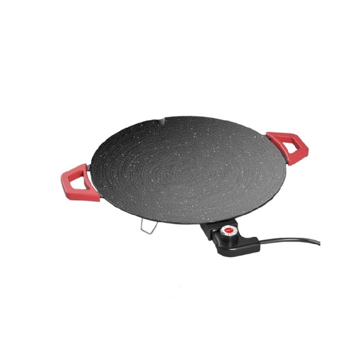 

Electric Grill Pan Fast Heating Nonstick Skillets Indoor Smokeless Cooking Concave Round Griddle with Temperature Control S