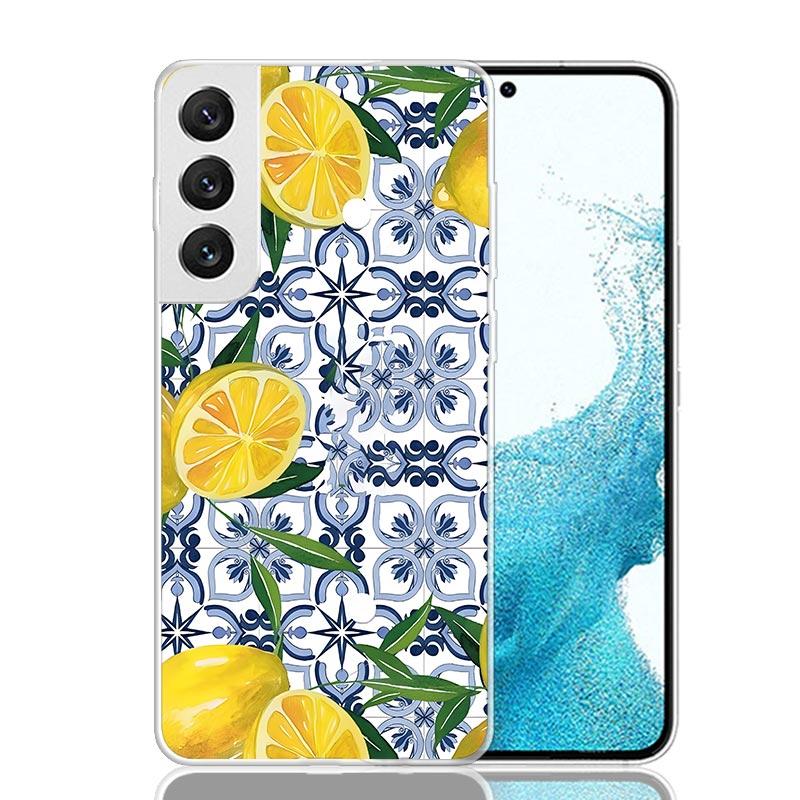 Mediterranean Lemon Phone Case For Samsung Galaxy S26 S25 Edge S24 S23 FE S22 Ultra S21 Plus S20 + Fundas Cover Coque Galaxy S25