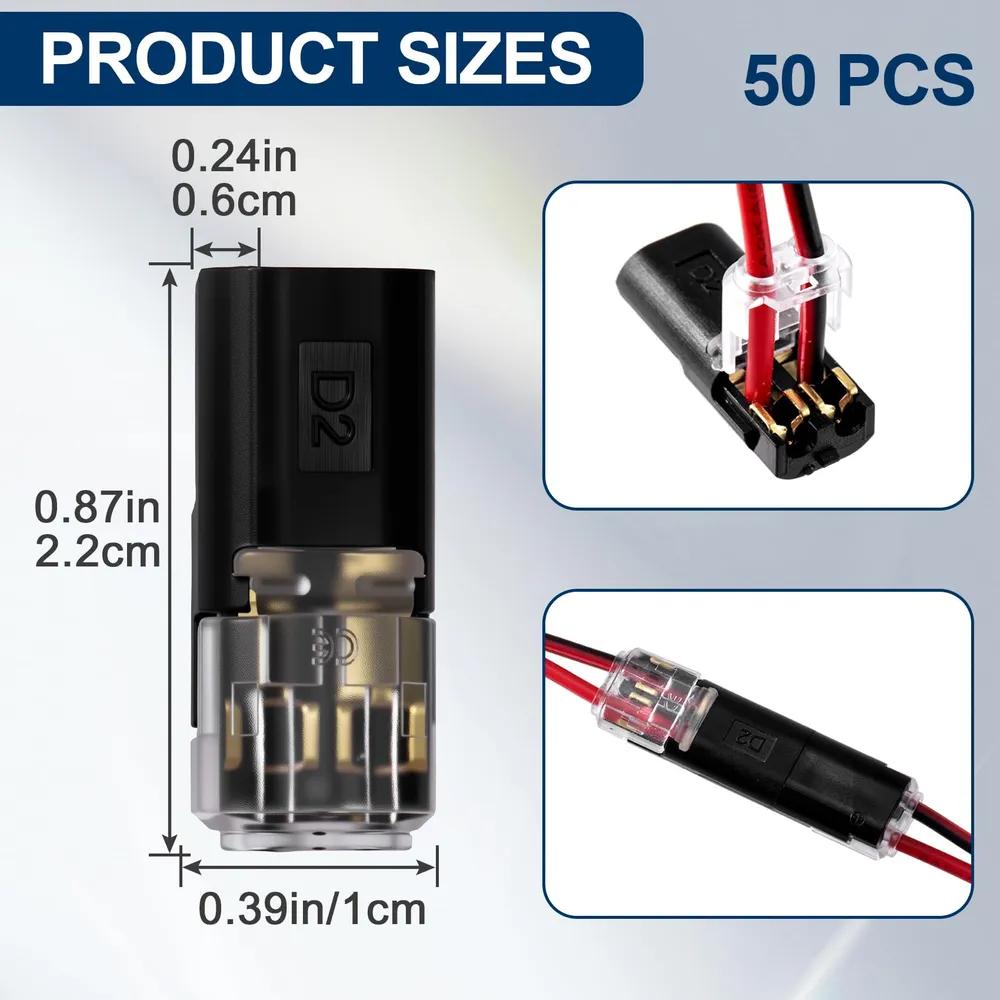 Terminals for wires 25 pairs / connecting terminal for wires 50 pcs D2
