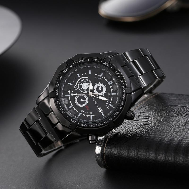 Luxury Mens Sports Watches Fashion Casual Stainless Steel Quartz Wrist Watch Men Business Calendar Watch Clock Reloj Hombre