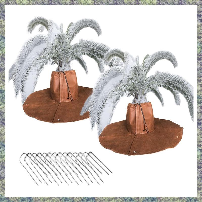 WON 2 Pack Winter Protection For Palm Trees Root - Palm Root Protection Bag, Thermal Plant Cover Protector With Drawstring