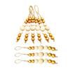 9pcs Christmas Tree Ornament Wood Bead String Pendant Christmas Wood Beads Pendant Christmas Tree Hanging Decoration