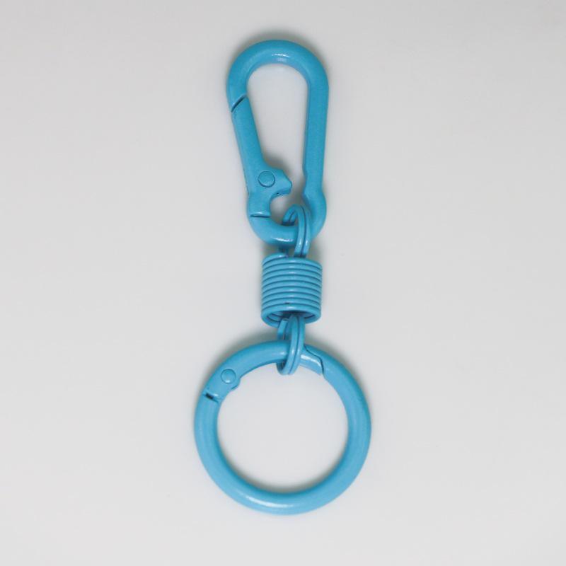 Colorful Spring Coil Keychain Set: DIY Jewelry Accessories & Creative Car Bag Pendant синий