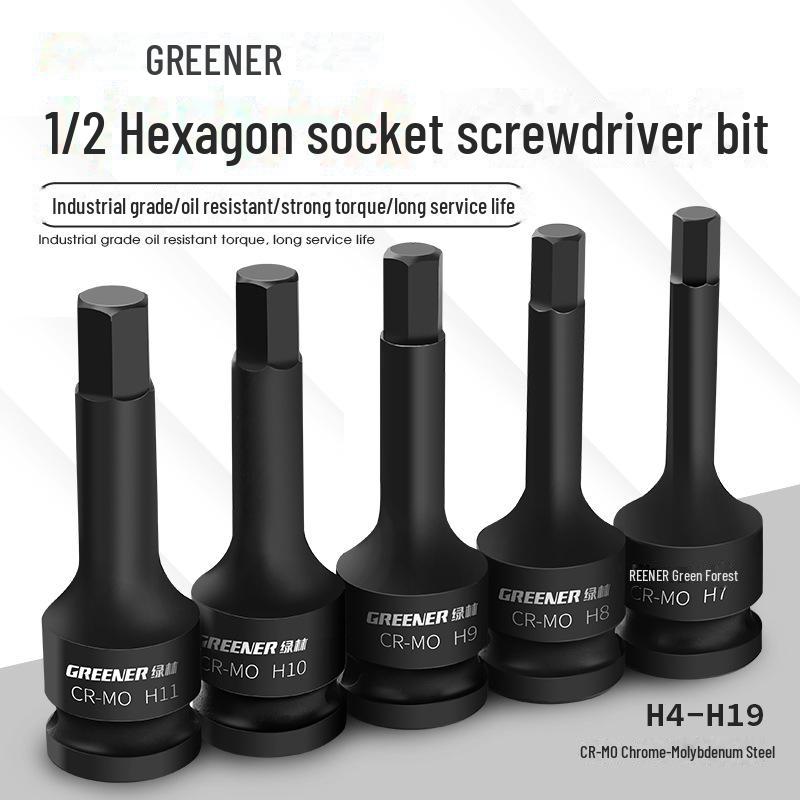 

Набор пневматических торцевых ключей и отверток Green Forest 1/2 Hex