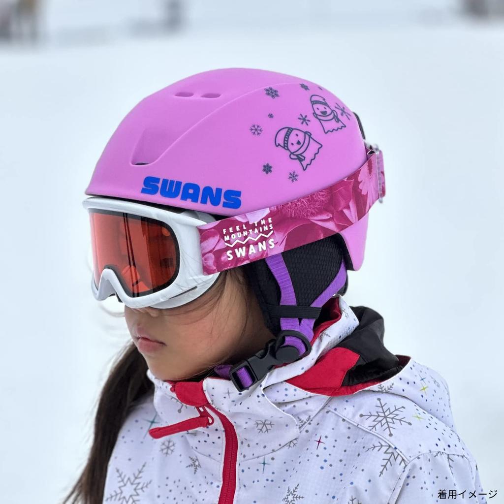 Swans BSMK Snow Made In for Skiing and Blocks of UV Glasses One Size Fits All JUMPIN-DH Children's Goggles, Japan, Orange, Snowboarding, 99.9% Rays,