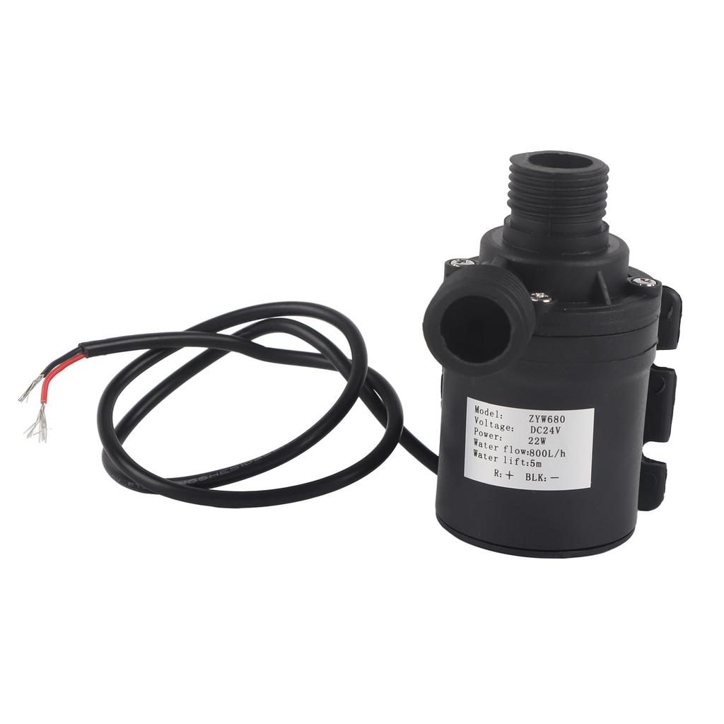 DC 24V Hot Water Circulation Pump Solar Energy Brushless Motor Aquarium Submersible 800L H 5M