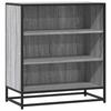 VidaXL Buffet sonoma gris 68x35x76 cm bois d'ingénierie et métal, armoire de rangement, meuble d'entrée, meuble d'appoint 848977