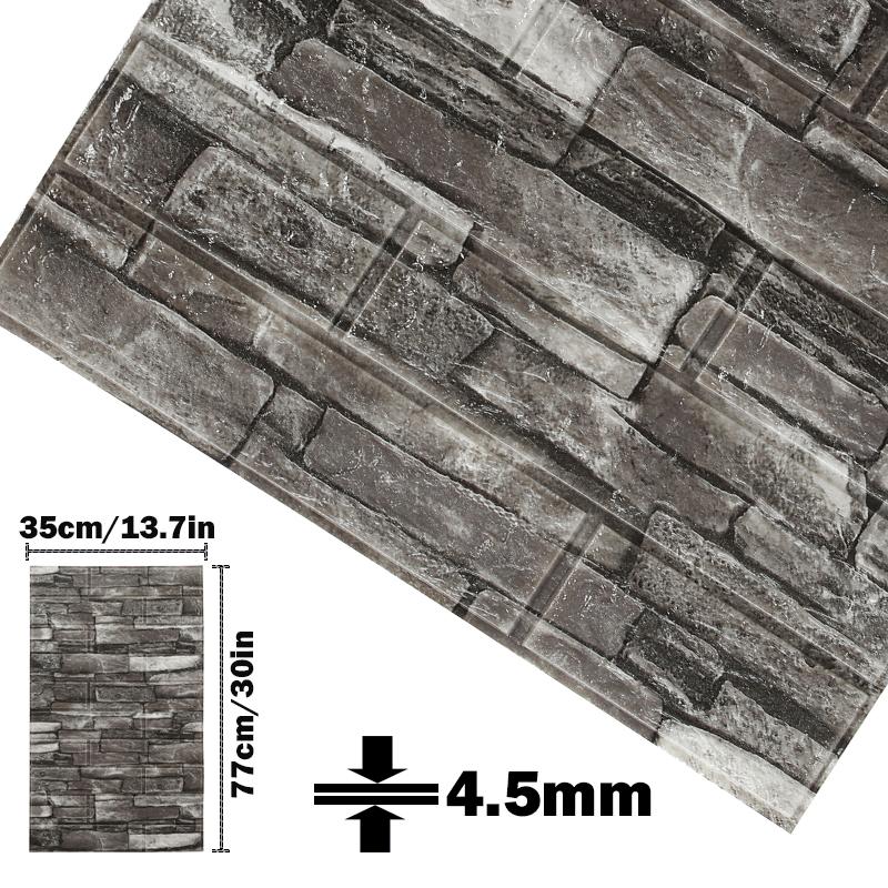 3d Foam Wall Sticker Panels Brick Waterproof Adhesive Wallpaper Living Room Bedroom Home House Bathroom Decor