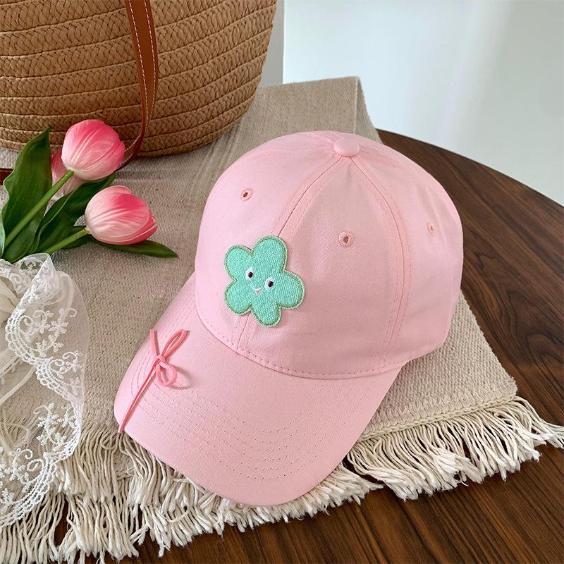 Cute funny baseball cap women's wide brim big face showing face small cap new hat trend
