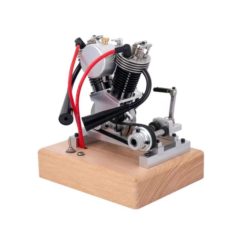 3.3CC V2Dual-cylinder Metal Four-stroke Physical Engine Model Scientific  Internal Combustion Engine Exquisite CNC Mechanic Gift