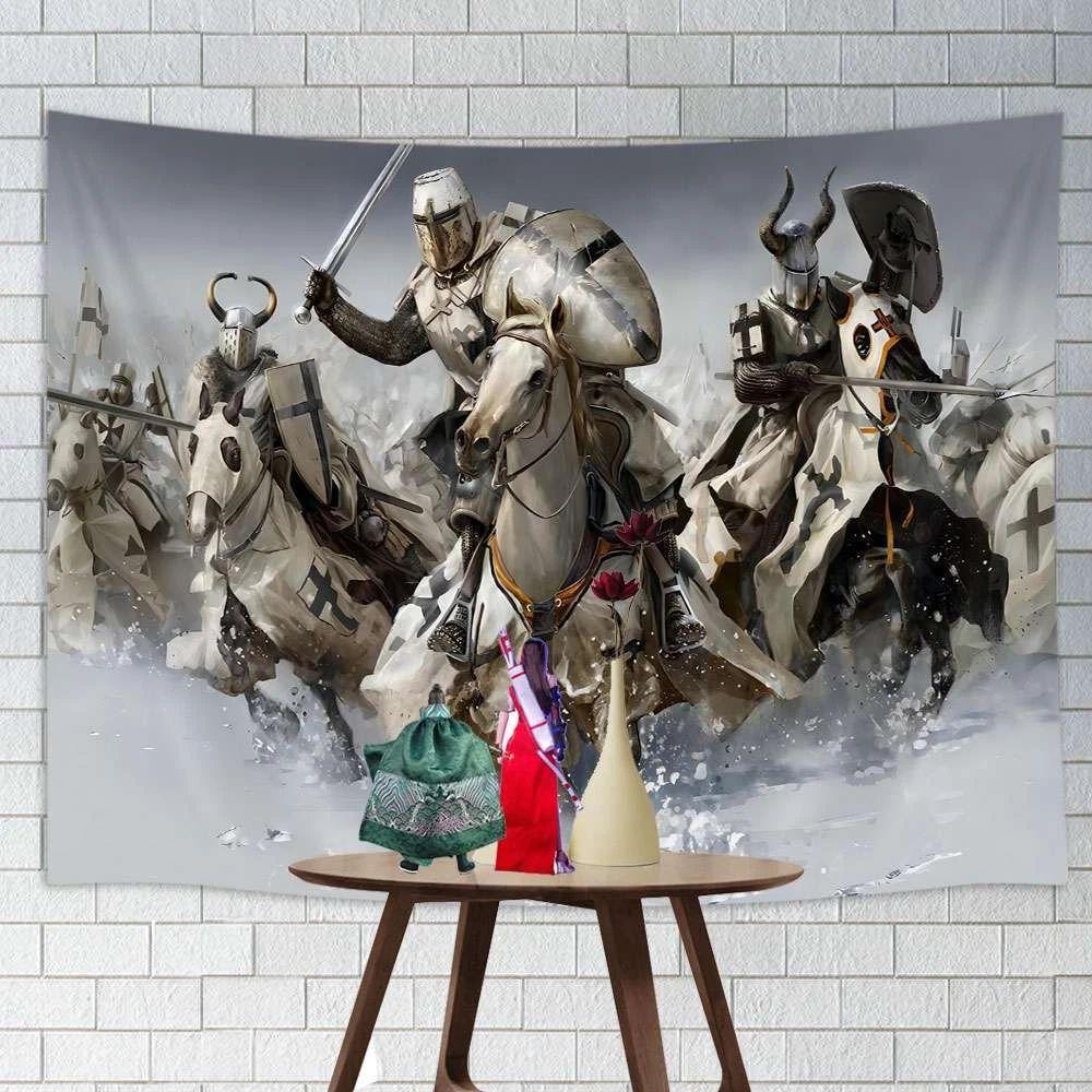 Medieval Crusader Knight Tapestry for Figure 75x100