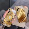 Golden horse sculpture For Samsung A 01 52S A04 A05S A10 A12 A13 22 23 24 36 42 M02 Note 10 20Ultra 8 9 Golden glass phone case