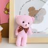 10Pcslot Bear Plush Toys Mini Bear Stuffed Doll Keychain Soft Stuffed Toy Keychain Bag Pendant Wedding Decoration Birthday Gift