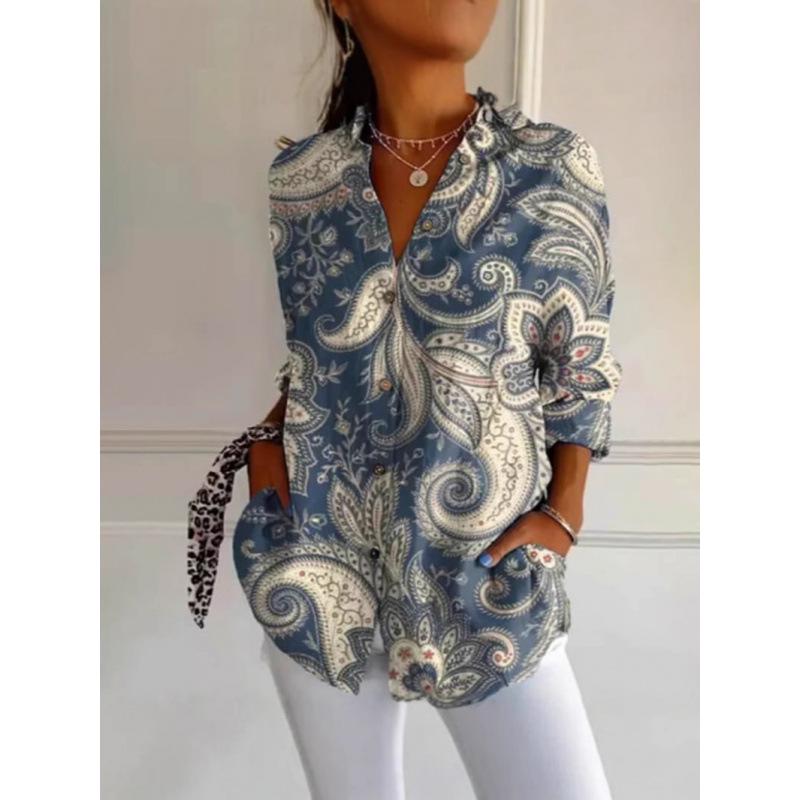 3D Abstract Pattern Women's Long Shirt with Drop Shoulder Sleeves