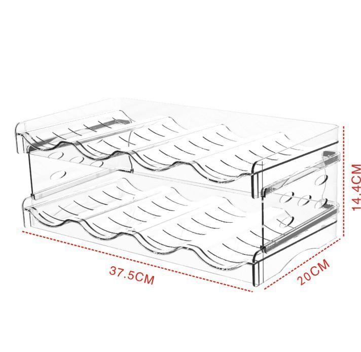 2Pcs Thickened Red Wine Rack Transparent Detachable Water Bottle Storage Rack Multi-layer Stacking Kitchen Cabinet Countertop