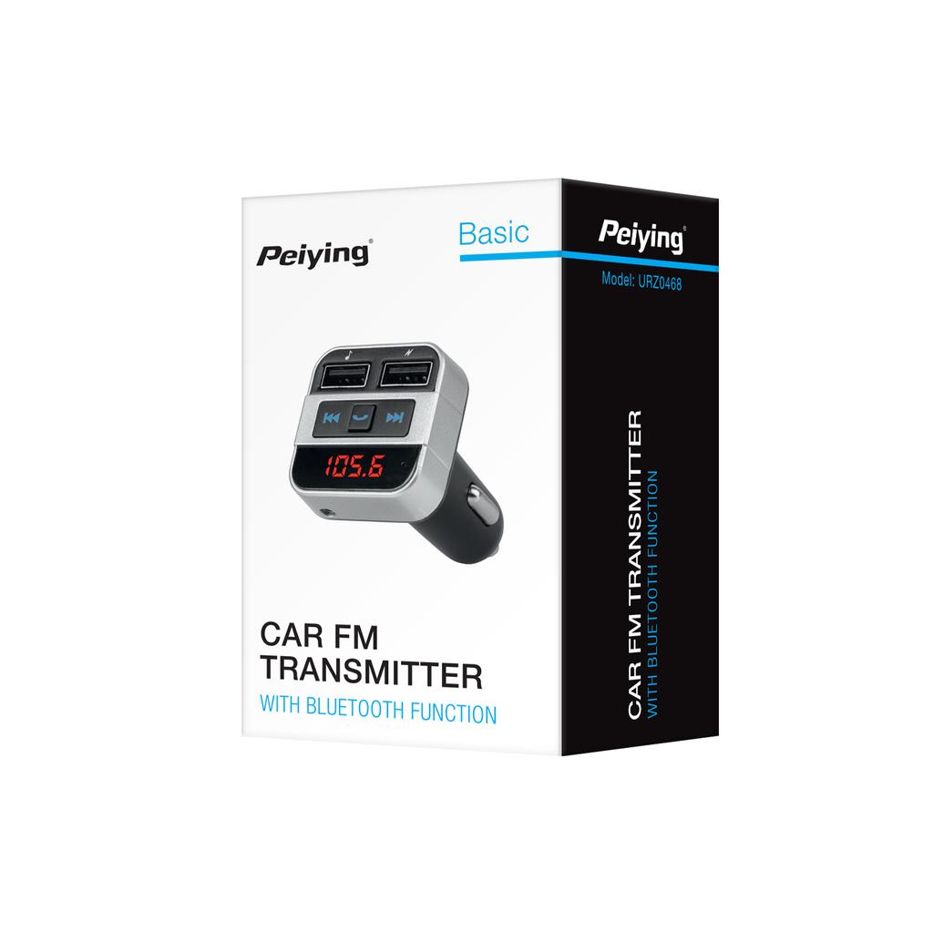 Peiying BT FM Transmitter 2xUSB Bluetooth Charger 12 - 24 V AUX
