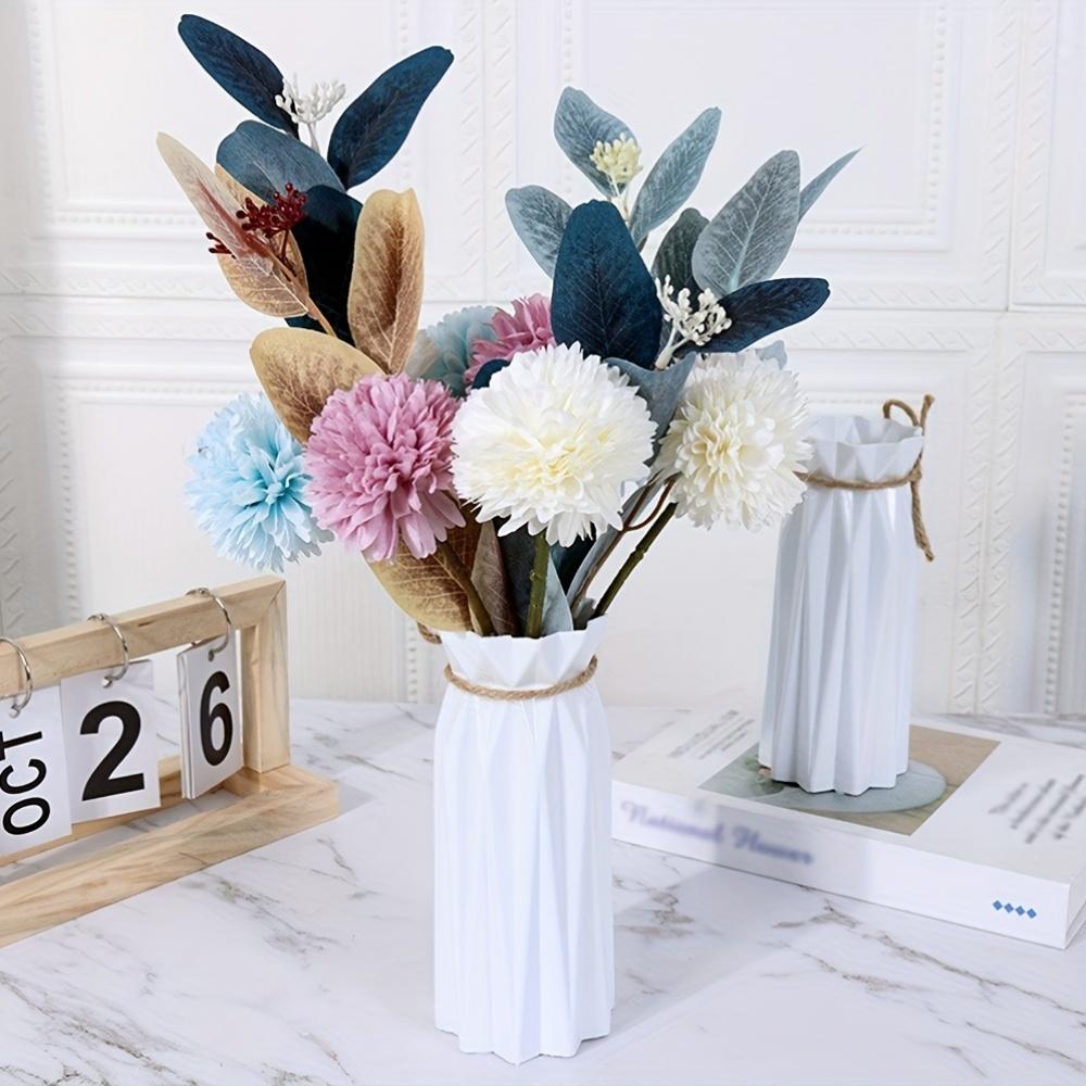 Imitation Flower Plastic Vase Unique Paper Folding Modeling Modern Origami Vase Home Indoor Scene Decor Tabletop Ornament