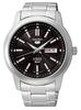5 Men's Mechanical Automatic Watch SNKM87K1 Black Dial, Cal. 7S26, 43mm Stainless Steel Case and Bracelet, 50m, Day-Date