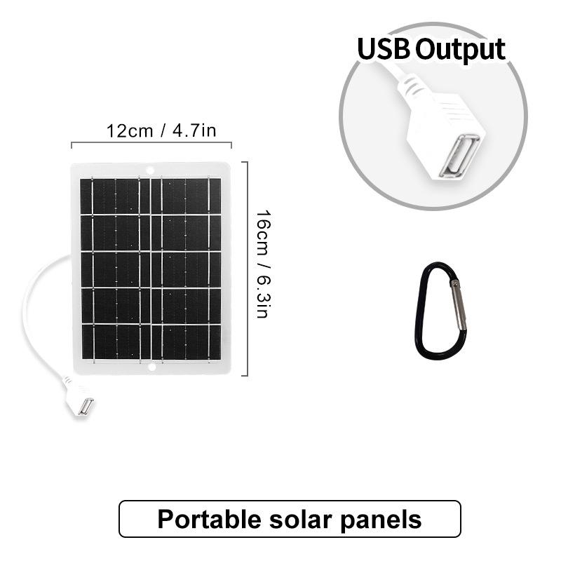 Flexible Solar USB Charger: 5V 2W-10W for Mobile Phones & Fans
