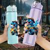 1PC Off Road Buggy Car Pattern 750ml Color Plastic Sports Water Bottle Leakproof Flip Straw Lid Suitable for Sports Office Home Use