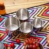 4x Camping Cups Coffee Mugs Travel Mug Stackable with Foldable Handles Set for Cooking
