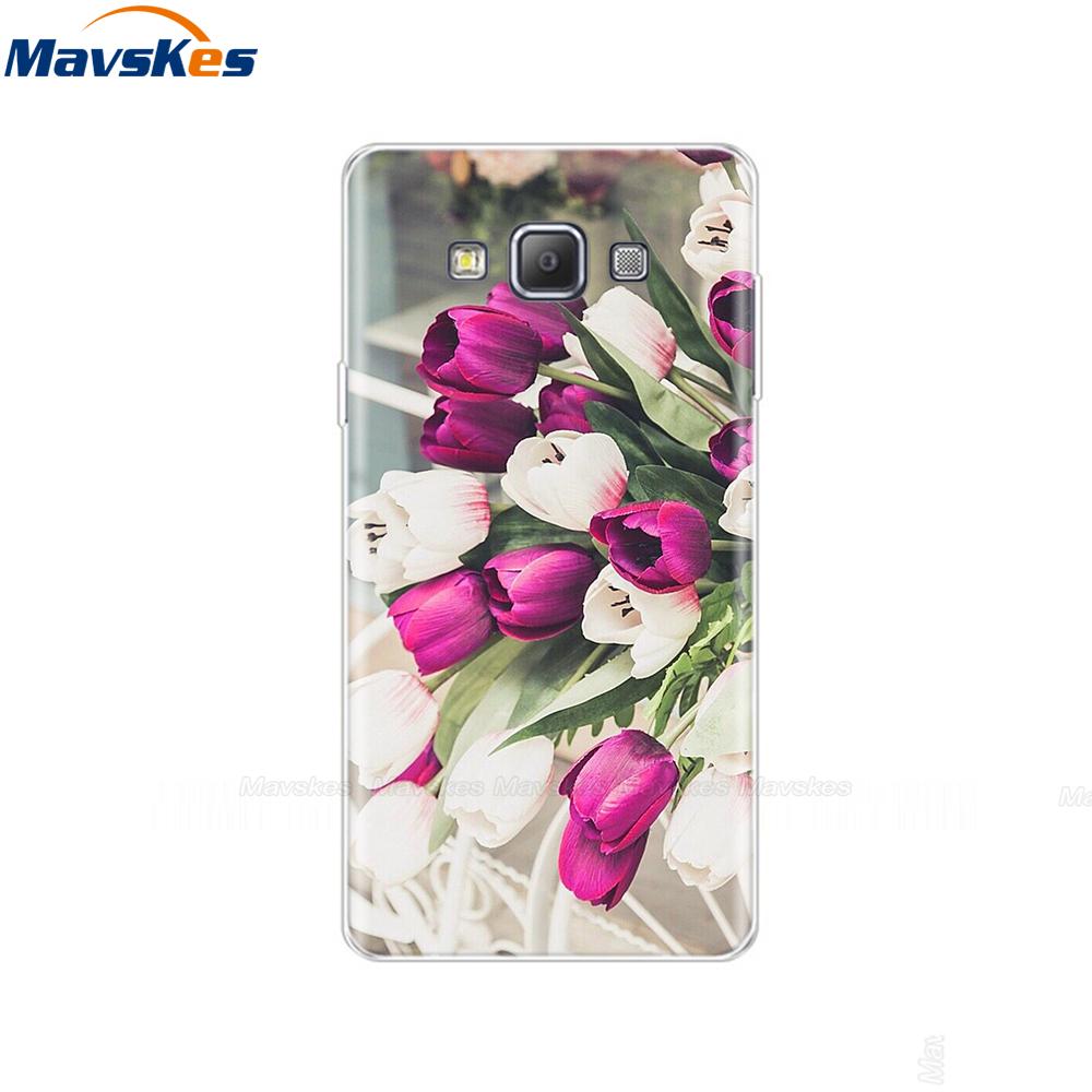 Silicon Phone Case For Samsung Galaxy A3 2015 Flower Cat A300 Soft TPU Back Cover For Samsung A3 2015 A300H A3000 SM-A300F pop