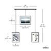 Umbra Wall Display Photo Frame, Black, W49 x D25 x H6cm, EXHIBIT 21016057040