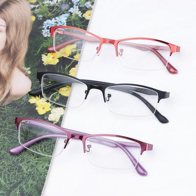 Women Half Frame Optical Prescription Eyeglasses Myopia Glasses Computer Goggles Short-Sighted Eyewear