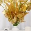 Gold Artificial Eucalyptus Leaves Bouquet Autumn Decoration Fake Plants for Wedding Birthday Party Home Decoration