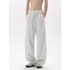 Men American Retro Heavyweight Patchwork Wide Leg Casual Sports Sweatpants