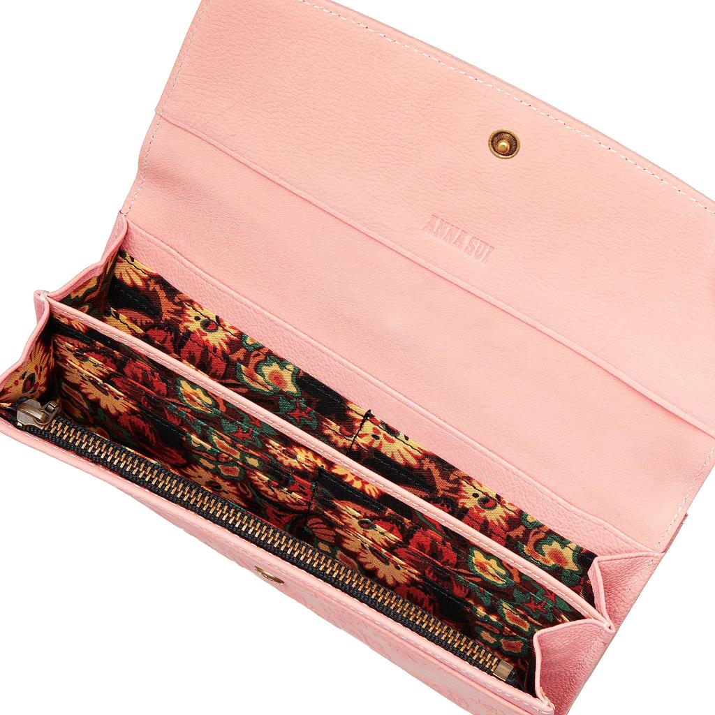 Billfold Butterfly Dance Long Clasp Wallet Pink [Anna Sui] Women's