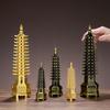 Zinc Alloy 3D Model, Chinese Wenchang Pagoda Tower Crafts, Statue Souvenir, Home Decoration, Metal Handicraft