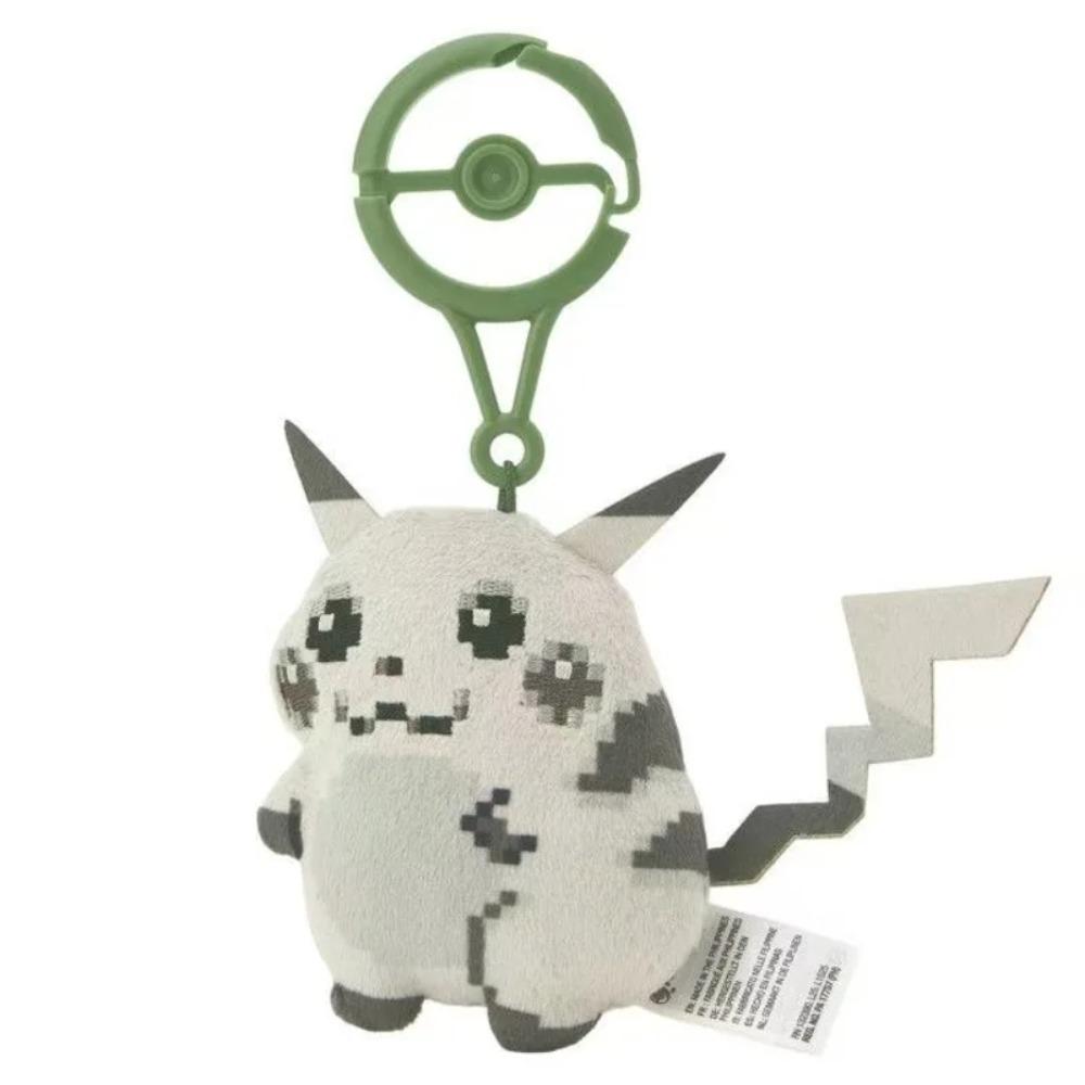 

Bandai 30th Anniversary Pikachu Pixel Style Plush Doll Cute Black White Pixels Elf Stuffed Doll Fans Production Anime Toy Gifts