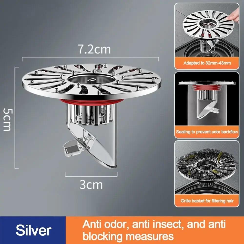 1PC Insectproof Anti-odor Deodorization Toilet Kitchen Bathroom Toilet Sewer Drain Floor Household Bathroom Shower Drain Filter