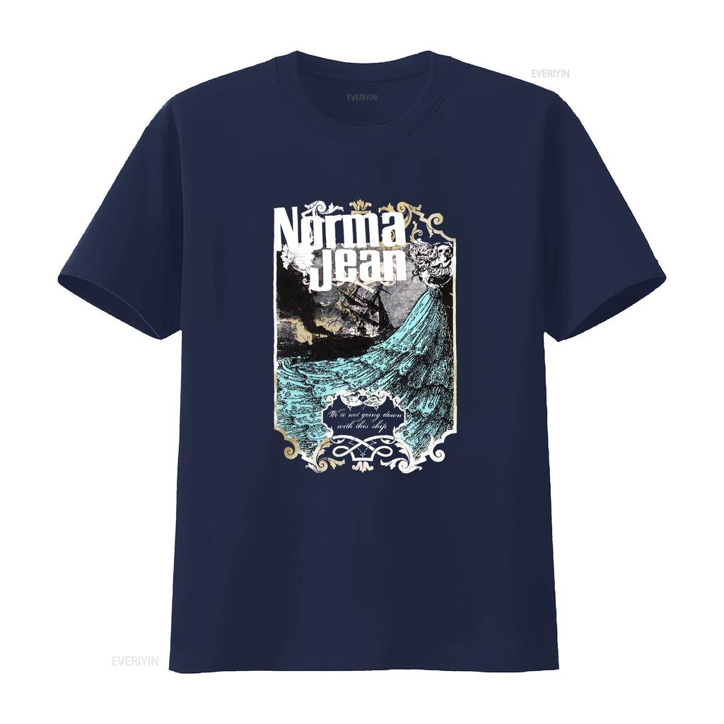 Remake Norma Jean band tee we re not going down with this ship TE6138 vintage Washed Unisex Breathable Stretched