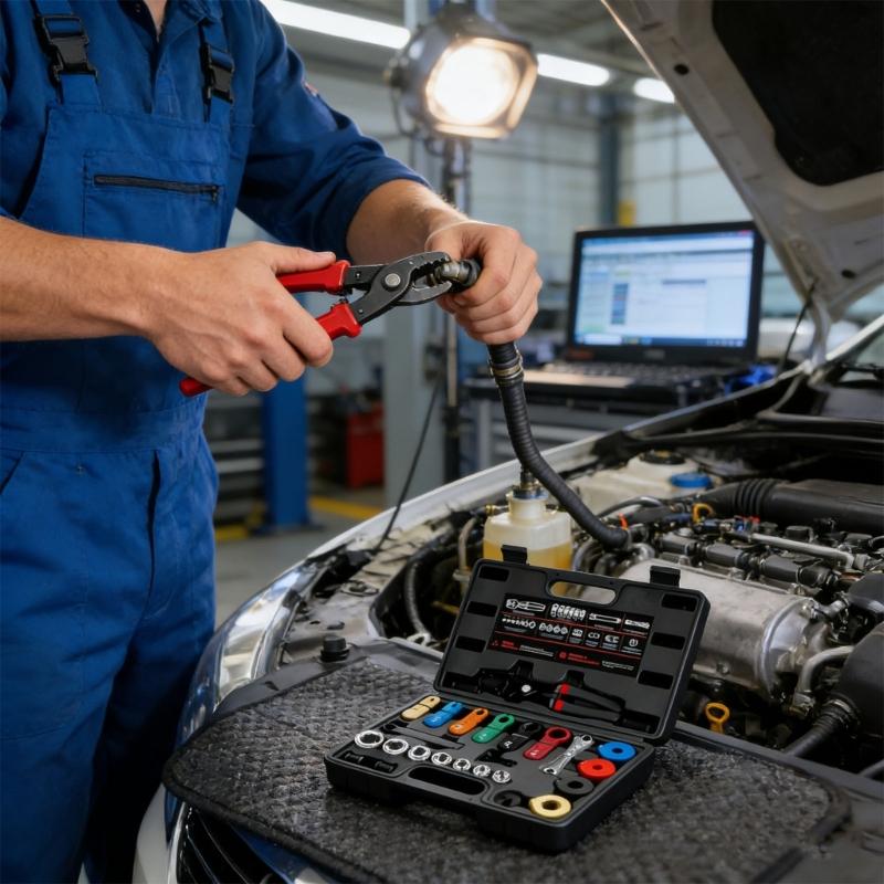 Automotive Oil Line Disconnect Tool Set for Easy Removal of Oil Oil and Radiator Hoses Color Coded Sizes for Standard