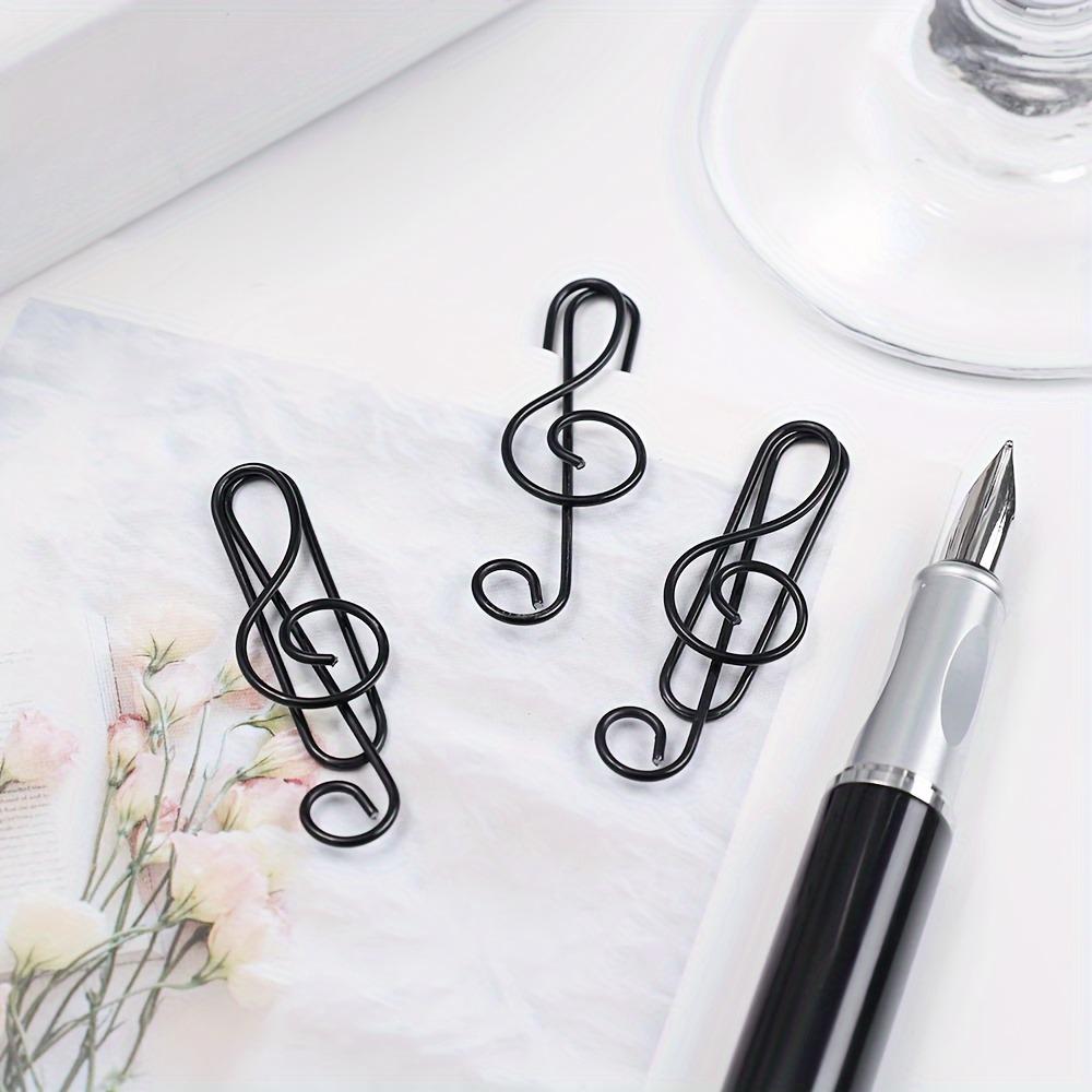 30pcs Colorful Musical Book Marks Note Paper Clip Stationery Random Color Bookmarks Metal School Office Supply Teacher Supplies