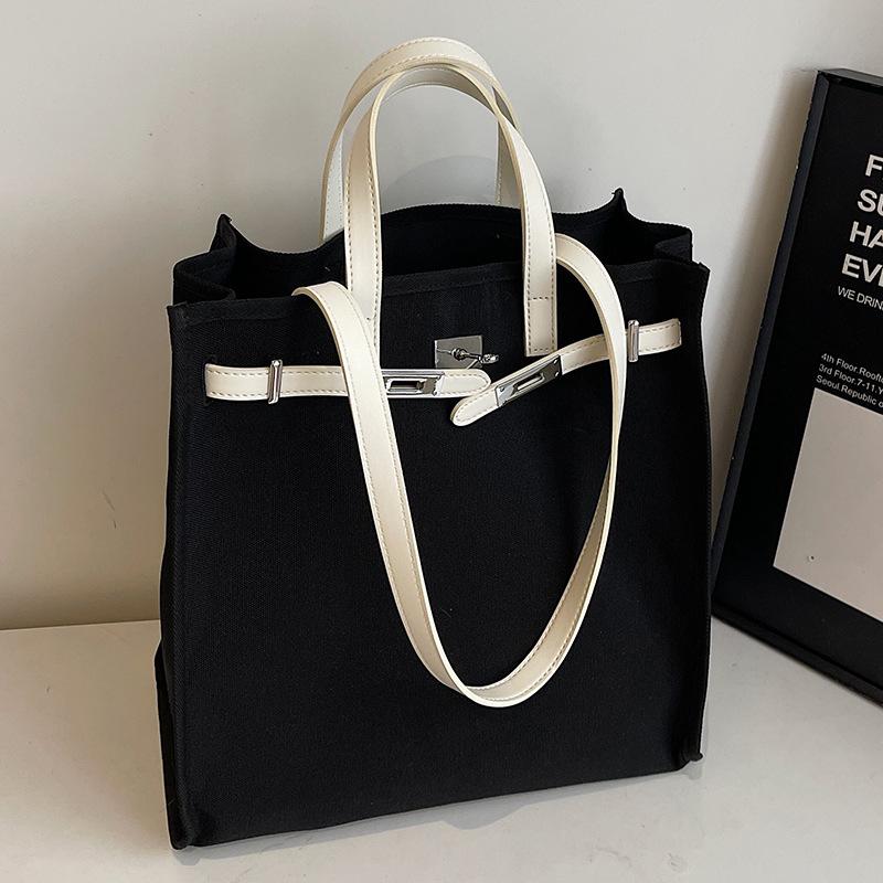 Bags for Women's Spring and Summer Commuting Splicing Tote Bag New Style Women's Bag Underarms Shoulder Bag