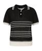 VANAKE Collared Short Sleeve Knit T-Shirt_Vb47Ktq307Z